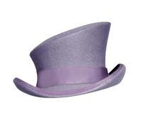 oxsdMKQ Mens Womens Asymmetric Top Hat Wool Top Hat Victorian Topper Hats Dress Up Hats Steam Punk Hat Top Hat Carnival Costume Hats Tea Party Hats Fashion Satin Finish Hard Rigid Design Pink