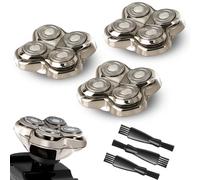 OXSITO 3Pack Pro 4 Shaver Replacement Heads for Pitbulls Gold PRO, Silver PRO, Platinum PRO, Butterfly Kiss PRO Head Shavers, Floating 4 Heads for a Fast, Close and Smooth Shave.