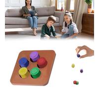 Oxtmno Squid Ga me, Traditional Gonggi Game Play Game with Colorful Pebbles, Fun Gonggi Korean Game with Square Base for Family Kids And Adults