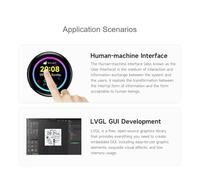 Oxtxuzdm 1.43Inch Capacitive Touch Development Board Double Cored ARM M33 RISC V Processor 16MB LVGUI Compatible Development Module