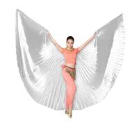 Oxtxuzdm 1. Egyptian Bellydance Costume With Isiss & Adjustable Stick Adult Women's Halloween Party Outfit Angel Isiss Wing
