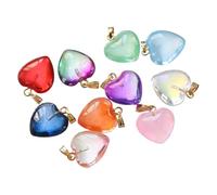 Oxtxuzdm 10 Pieces Unique Acrylic Jewelry Components Heart Shape Multifunctional Pendants Suitable for Necklace Designing Innocent Heart Charm