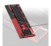 Oxtxuzdm 104Key Full Size USB Cord RGBs Mechanical Keyboards with Integrated Wrist Rest Waterproof Design Hot Swappable Switches Hot Swappable Keyboards