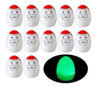 Oxtxuzdm 12Pcs/set Easter Decorative Egg Shaped Led Light Christmas Party Decorations Santa Printed Egg Lights Christmas Decorations Lamp Indoor Outdoor Party Decor