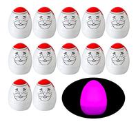 Oxtxuzdm 12Pcs/set Easter Decorative Egg Shaped Led Light Christmas Party Decorations Santa Printed Egg Lights Christmas Decorations Lamp Indoor Outdoor Party Decor
