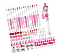 Oxtxuzdm 15pcs Valentines's Day Beadable Pens Craft With Bead Pendants For Crafting School Office Supply And Gift Making Beadable Pen