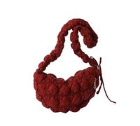 Oxtxuzdm 2023 Pleated Cloud Armpit Bags Solid Color Shoulder Bags Women Girl Trendy Bag Large Capacity Underarm Fashion Versatile Single Shoulder Bag