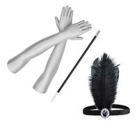 Oxtxuzdm 20sFlapper Women Headband Holder 1920s Vintage Cosplay Costume Accessory Women Accessories