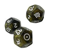 Oxtxuzdm 3pcs 12 Sided Glittering Themed Divination Dices Set Designed For Precise Astrologys Readings And Play Three Color Glitters Divination Dices