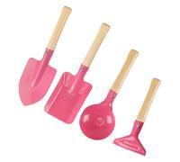 Oxtxuzdm 4Pieces Children Metal Shovel Set With Wood Handle For Sandcastle Building And Gardening Outdoor Beach Play Sand Playset Children Beach Toy