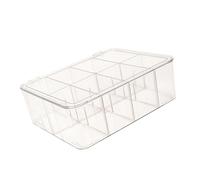 Oxtxuzdm Acrylic Teas Bag Storage Organiser With Compartments Clear Household Coffee Container For Drawer Divided Holder Office Dispenser