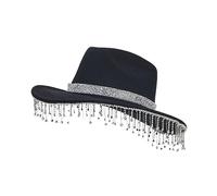 Oxtxuzdm Adult Cowboy Hat With Rhinestone Tassels For Woman Cowboy Model Show Performances Photography Cowgirl Hats Woman With Chin Strap With Chin Strap Hats Bachelorette Party Bride