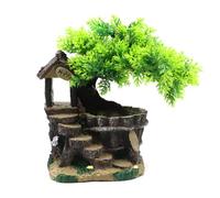 Oxtxuzdm Aquariums Landscape Pine Tree House Fish Tanks Landscaping For Shrimp Breeding Landscape Ornaments Ancient Craft Detailed Fish Tanks Sculpture