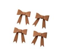 Oxtxuzdm Artisanal Christmas Bow Ornamentation Set Of 4 With Foliation Accents Holiday Deck Craft Looking Taste Christmas