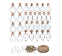 Oxtxuzdm Beautiful Small Glass Bottles Jars With Cork Stoppers Set For Storing Personally Wishing Craft And Weddings Party Decors Glass Wishing Bottle