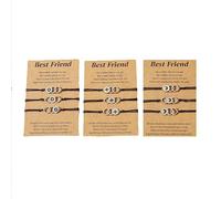 Oxtxuzdm Black String For Creative Stainless Steel Sun And Moon Star String Braided Card 3Pcs/9Pcs Adjustable Bracelets For Women