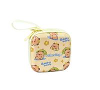 Oxtxuzdm Capybara Patterned Tin Coin Wallet Strong And Protective Earphones Storage Container For Daily Carrying Of Small Items Fun Cartoon Coin Purse