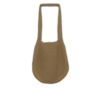 Oxtxuzdm Casual Solid Color Handbag Large Capacity Tote Bag Shoulder Knitted Stray For Beach Travel Shopping Shoulder Bag