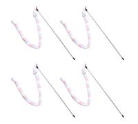 Oxtxuzdm Cats Teaser Toy Set Of 4 Plush Stick Interaction Exercise Teaser Stick Pet Stress Reduce Cats Chewing Toy