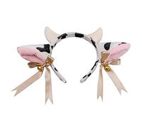 Oxtxuzdm Cow Girls Cosplay For Head Accessories Large Pair Diary Cow's Ears For Head Band Headwear Cute Horns Anime Cosplay Baby Headbands For Girls