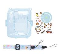 Oxtxuzdm Crystal Camera Covers with Sticker Strap for Mini12 Shells Clear Protectors with Films Photo Pocket Camera Protective Cover