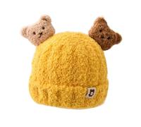 Oxtxuzdm Cute Bear Hat Cap Winter Warm Neck Scarf Set For Infant Toddler Baby Plush Neck Cover Neckerchief Bonnet Cap Winter Warm Knitted