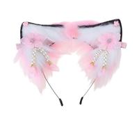 Oxtxuzdm Cute Foxes Ear Cosplay Hair Hoop With Bowknot/Flower Woman Teens Headband For Live Broadcast Carnivals Hairband For Woman Lovely Cartoon Animals Ear Shaped Decorative Cute Colorful