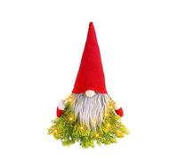 Oxtxuzdm Delightful LED Lighted Christmas Tree Sculpture Showcasing A Hat Wearing Faceless Santa Festive Home Decor