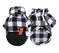 Oxtxuzdm Dog Camping Hoodie Clothes Checked Theme Clothes Checked Pullover Spring Puppy Pajamas Multiple Color Versatile Pet Clothing