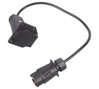 Oxtxuzdm Double Head Truck Trailer Converter 5 Pin And 7 Pin Configuration Weather Resistant ABS Housing 60cm Flexible Cable Trailer Connection Adapter