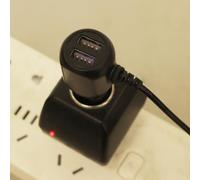 Oxtxuzdm Double USB Car Charging With 3.42m Angled Type C Cable For Multiple Device Charging Intelligent Current Allocation Double USB Car Charger Type C Elbow Cable