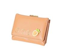 Oxtxuzdm Elegant Leather Wallet for Women Strawberry Short Purse Folded Designs and Spacious Space for Cards and Cash for Ladies