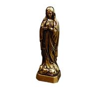 Oxtxuzdm Elegant Retro Brass Blessed Holy Mother Miniature Statue Pendants For Spiritual Believers And Unique Interior Decoration Religious Holy Mother Miniature