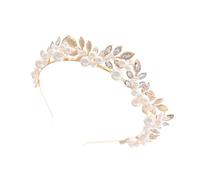Oxtxuzdm Elegant Rhinestones Pearls Hair Clip Alloy Texture Suitable for Weddings Evening Parties Formal Event Accessories Rhinestones Bridal Headpiece