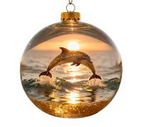 Oxtxuzdm Elegant Wildlife Acrylic Round Balls Hanging Ornament Christmas Home Decor & Collectible Surprises Festives Room Decoration