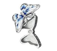 Oxtxuzdm Enameled Hand Painted Hinged Jewelry Box Earrings Organizers For Home Decors Heart/Butterfly Trinket Gift Bejeweled Trinket
