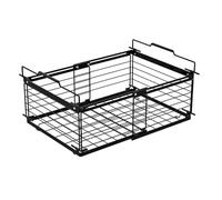 Oxtxuzdm Expandable Refrigerator Container Heavy Duty Carbon Steel Adjustable Sliding Bin With Ergonomic Handle For Kitchen Rusts Resistant Freezer Storage Container