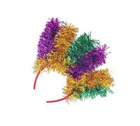 Oxtxuzdm Eye-catching Tinsel Headbands Mardi Gras Headwear For Girls Masquerade Hair Accessories Mardi Gras Flapper Headband Kids And Adults Headband