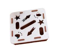 Oxtxuzdm Felt Cats Activity Box Interactive Puzzle Chew Proof Structure Includes 2 Bells Ball for Curious Kittens Cats Teaser