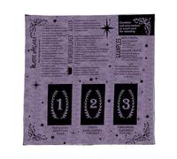 Oxtxuzdm Foldable Tarots Practice Cloth Soft Mystical Themed Velvets Divination for Tabletop Game Lover Occult Ritual