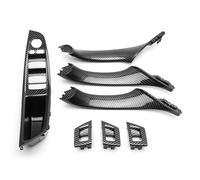 Oxtxuzdm for -F10 2010-2017 7Pcs Interior Window Lift Switch Panel Door Handle Trim Carbon Fiber Lift Switch Handle Replacement Up Down Cover Assembly Machine Knob Armrest Panel