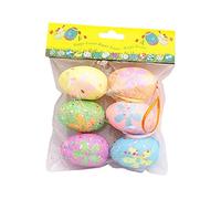 Oxtxuzdm Glittering Easter Eggs Soft Foam Bird Egg Ornament Easter Day Festive Decoration For Yard Party Setting Props Halloween Supply Birthday Supply Pack