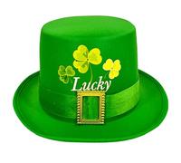 Oxtxuzdm Gold Buckles Green Hat Flat Top For StPatricks Holiday Gathering Dressingup Festival Props