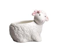 Oxtxuzdm Green Sheep Plan Plant Container Artisanal Ceramic Substance Excellent For Sitting Room Porch Office Decoration Creative Horticultural Deck Ceramic Container