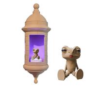 Oxtxuzdm Handmade Coqui Frogs Sculpture Box Lamp Puerto Rico Theme Warm Glow Lighting Easy Install Home Decor Frogs Wall Lamp Puerto Rican