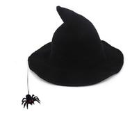Oxtxuzdm Handmade Witch Hats Bandages Spiders Wizard Hat Adult Halloween Party For Day Wear At Themed Event Women's Large Ruched Witch
