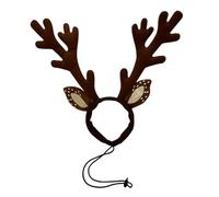 Oxtxuzdm Holiday Pet Reindeers Antlers Headbands With Comfortable Light Weight Fabric Christmas Party Photo Decoration Quickly Release Pet Headbands