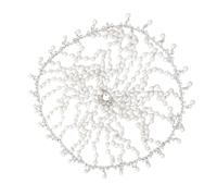 Oxtxuzdm Imitation Pearls Embellished Hair Chain for Bride Proms Parties Rhinestones Headpiece Cap Women Accessories Stylish Pearls Chain for Women