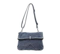Oxtxuzdm Japanese Inspired Washed Jeans Bag With Multiple Pockets Practical Lightweight Casual Shoulder Bag For Daily Use