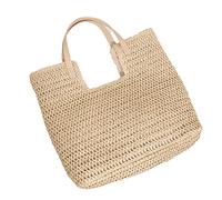 Oxtxuzdm Large Capacity Handbags For Women Straw Woven Shoulder Bag Ladies Hand-woven Seaside Tote Female Beach- All-matching Tote For Women Large Capacity Shoulder Beach-